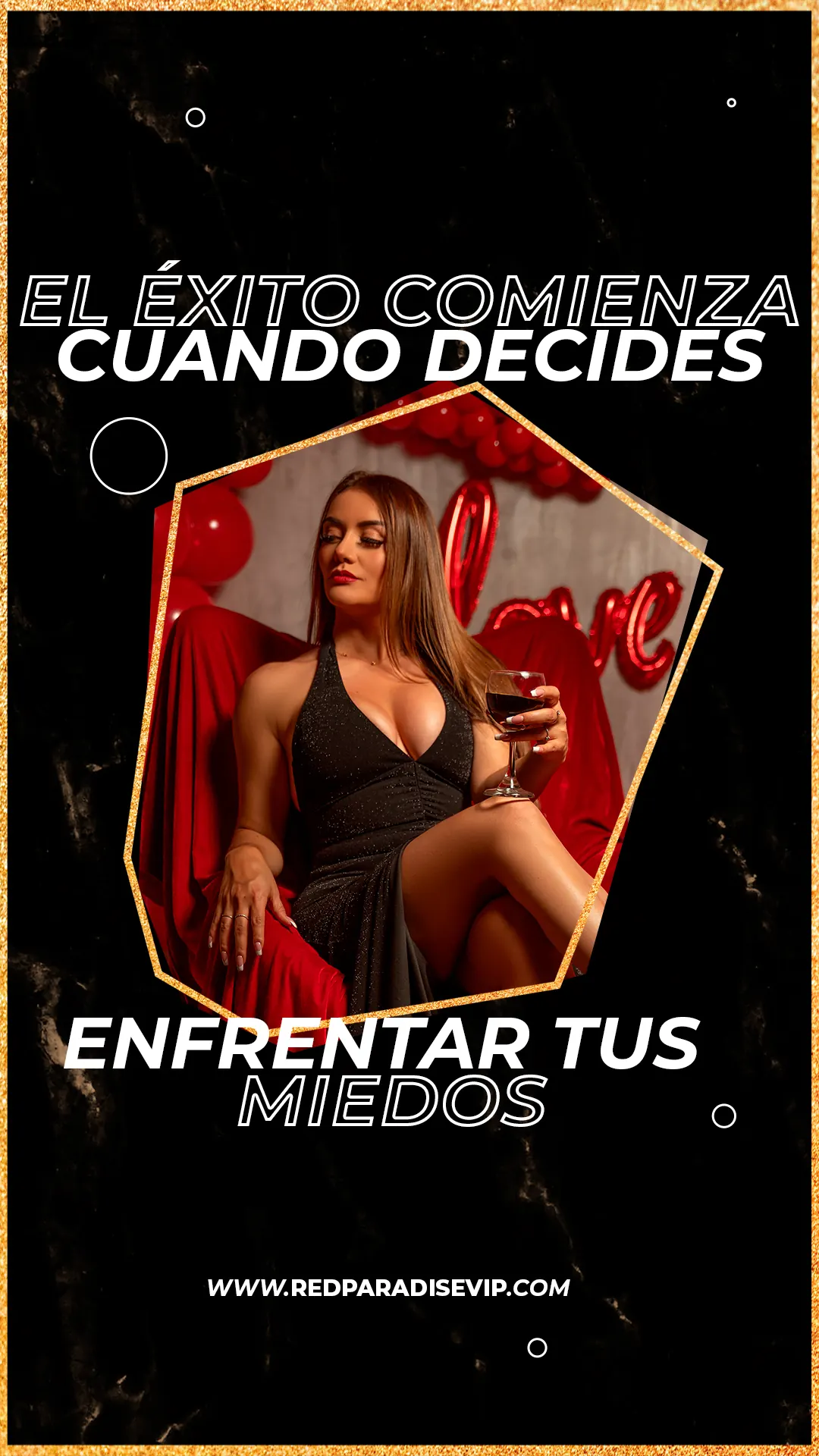 Cartel de Red Paradise VIP: el éxito comienza cuando decides enfrentar tus miedos